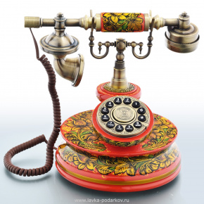 Телефон с росписью Хохлома, фотография 0. Интернет-магазин ЛАВКА ПОДАРКОВ